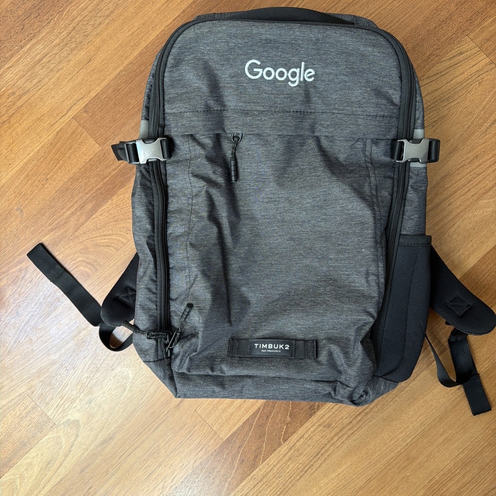 RARE Timbuk2 Division Laptop Backpack Google Edition Charcoa Water Resistant 18L
